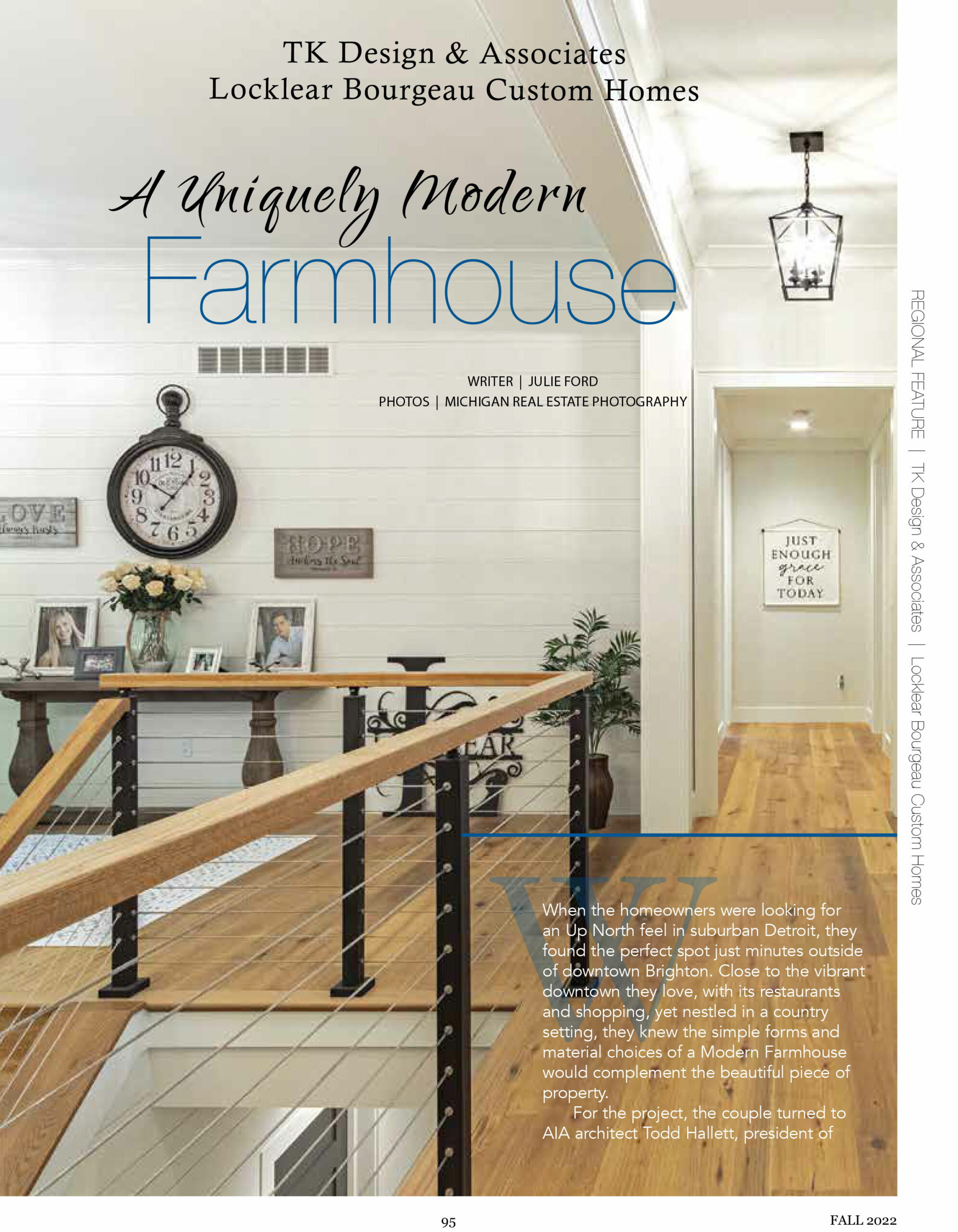 TK Design is honored to be featured in the Fall issue of Michigan Home